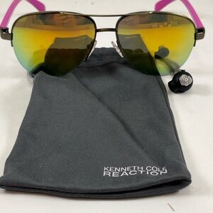 Kenneth Cole Reaction KC1257 Gold/Bordeaux Mirror One Size. Unisex.